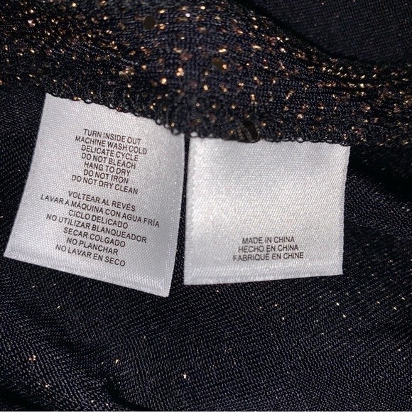 Ann Klein Black Sequin Formal Evening Jacket Cardigan Women Large Oversized Long - Picture 8 of 8